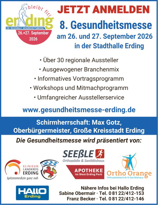 Anzeige der Gesundheitsmesse 2026