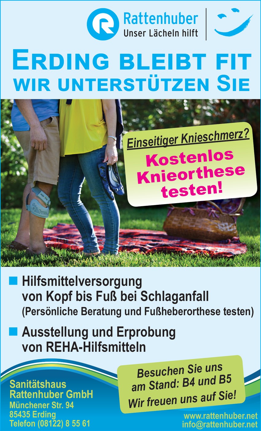 Anzeige Sanit&auml;tshaus Rattenhuber &ndash; Gesundheitsmesse Erding